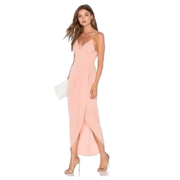 Shona Joy Core Cocktail Draped Dress in Pink Women's Size 2 Bridesmaid Event - Picture 4 of 16